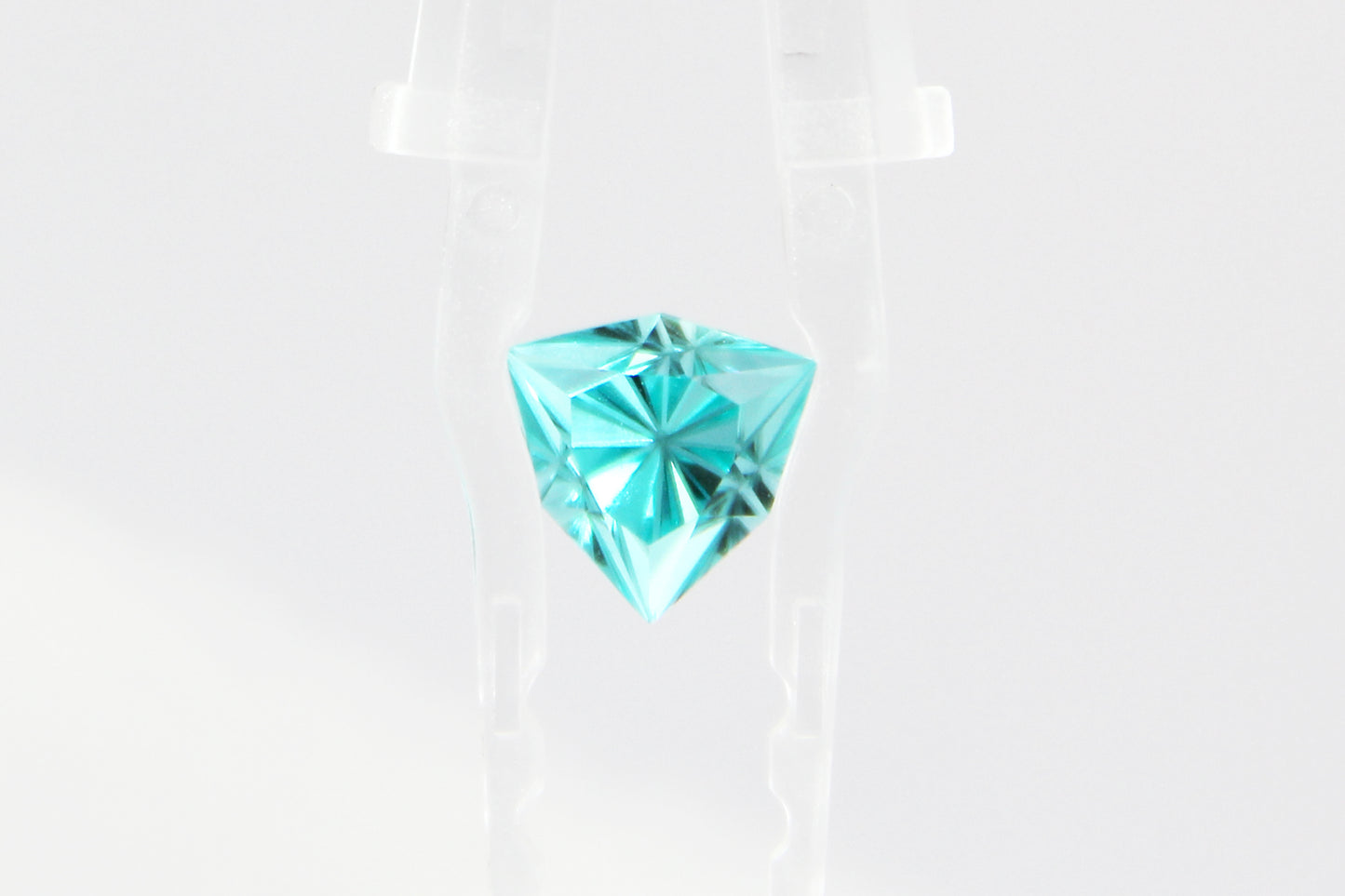 Paraiba Color Shield-cut Trillion (broad proportions) Lab-grown Garnet