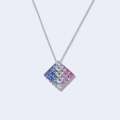 S925 Silver Lab-Grown Corundum Necklace